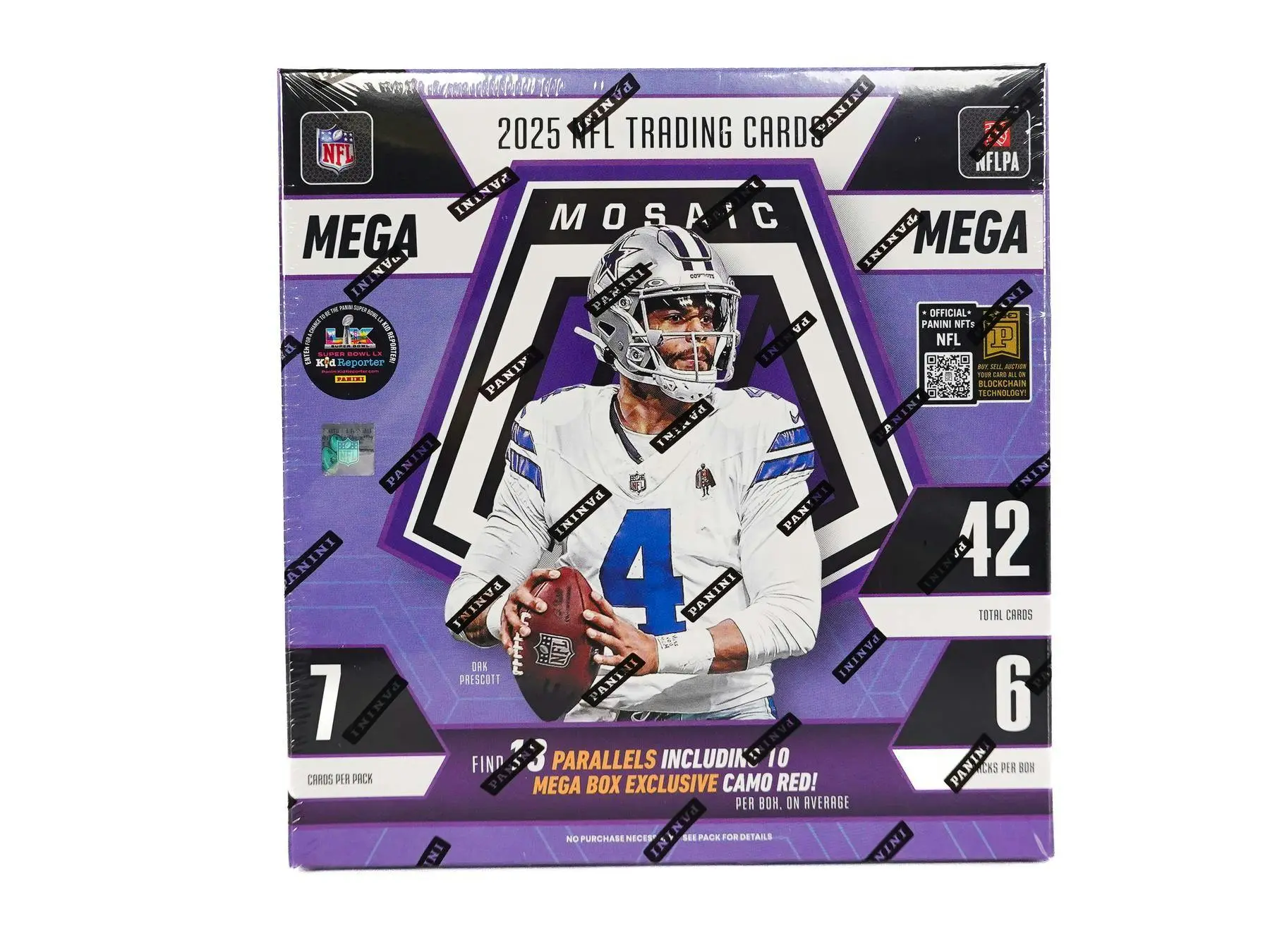 2025 Panini Mosaic Football Hobby Mega Box (Red Camo Mosaic!)