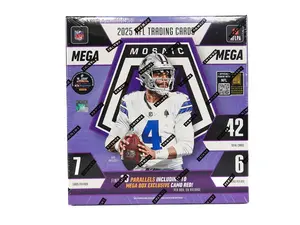 2025 Panini Mosaic Football Hobby Mega Box (Red Camo Mosaic!)