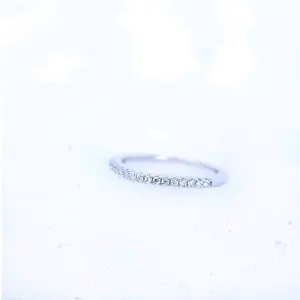 Half Eternity Pave Moissanite Band Anniversary Engagement Wedding Birthday