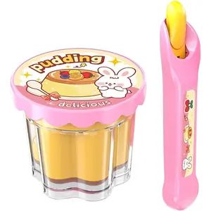 Pudding Feeding Toys for Dolls (1-Pack), Pretend Play Food for 3 4 5 6 7 8 Year Old Girls, Perfect for Doll Role Play,Easter Basket Stuffers Fillers Gifts,Easter Bunny Theme