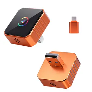 2in1 Bluetooth Wireless Carplay Adapter, Android Auto Carplay Wireless Adapter for Apple iPhone, Mini Car Play Wireless Adapter USB