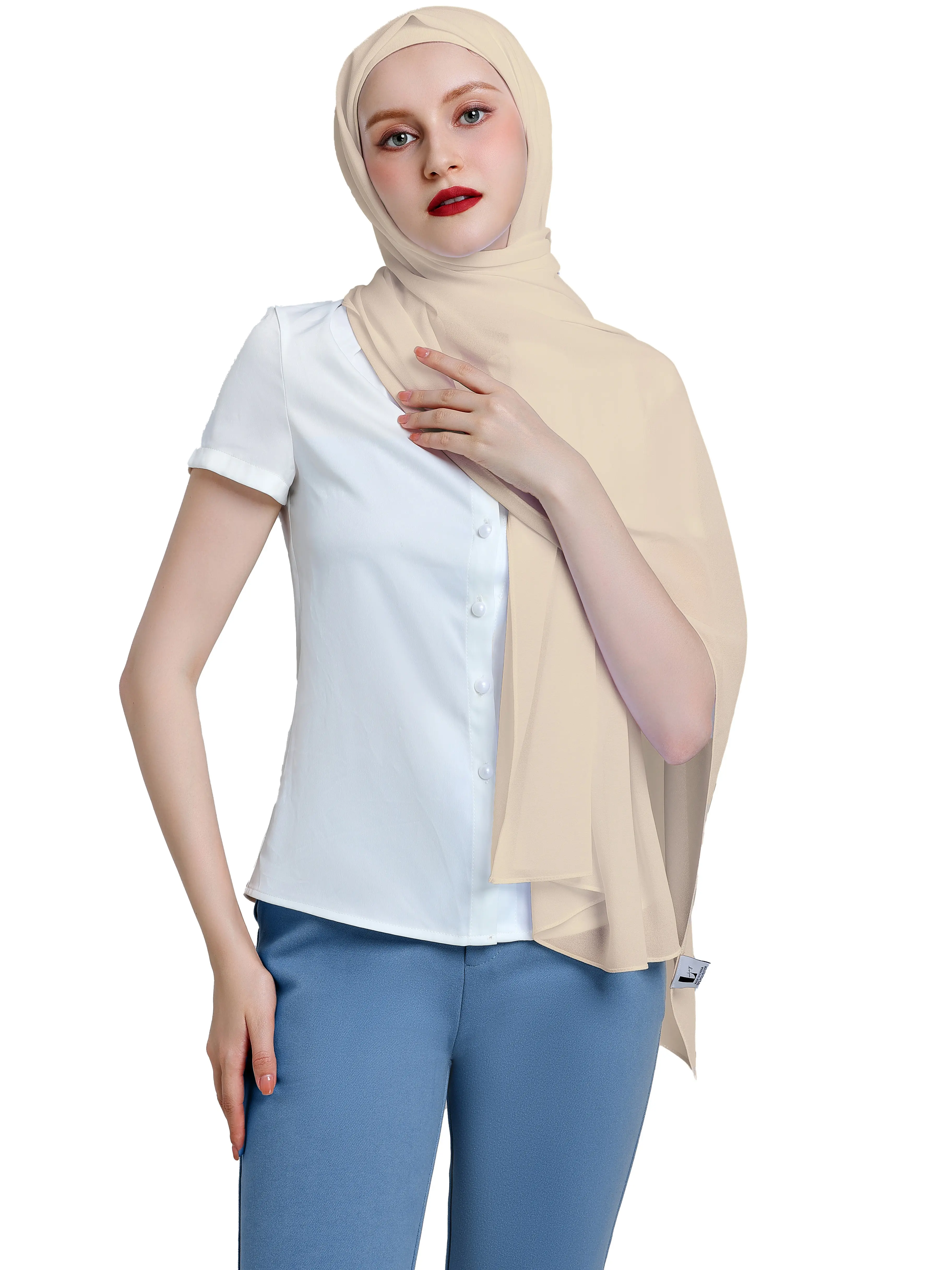 Luchay Chiffon Hijab Scarf and Matching Inner Cap Set - Premium Lightweight Hijab for Women