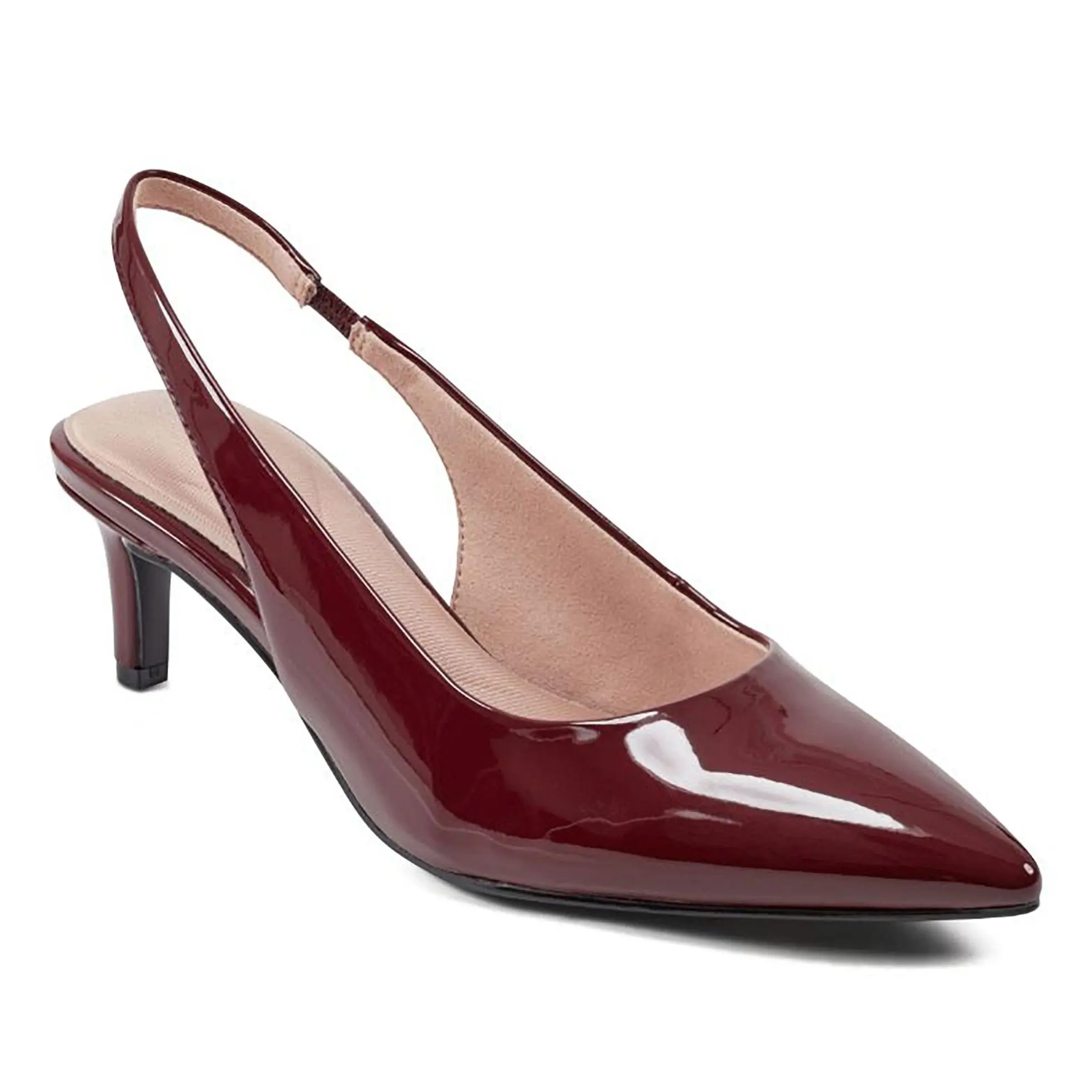 Rockport Leather Slingback Kitten Heel- Corine Rockport Leather Slingback Kitten Heel- Corine