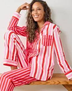 Taffy Stripes - Long PJ Set - Peppermint Swirl