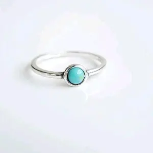 Sterling Silver Dainty Turquoise Ring