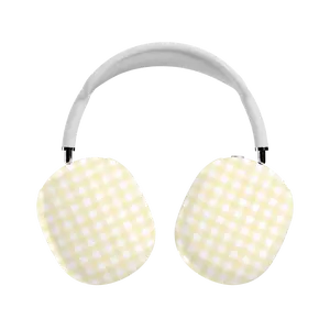 Casely AirPods Max Case | Snap-On Hard Shell Covers | Pastel Picnic | Yellow Gingham