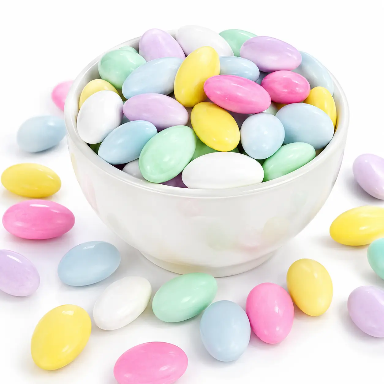 Assorted Jordan Almonds Candy – 1 lb Bulk Bag - Coated Almonds for Parties, Weddings & Snacking