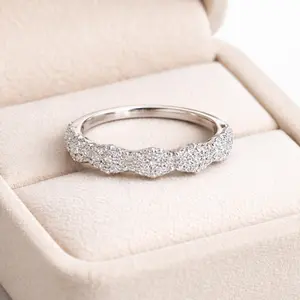 14K White Gold Diamond Band (Natural Diamonds) – Wedding / Engagement Ring