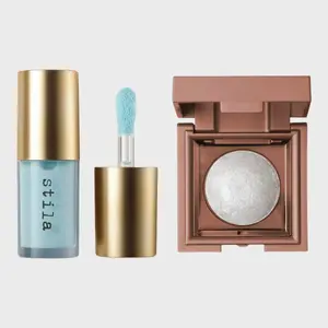 Stila Silverlake Queen Duo - Heaven's Dew Gel Lip Oil - Ice Queen + Heaven's Dew All Over Glimmer - Silverlake