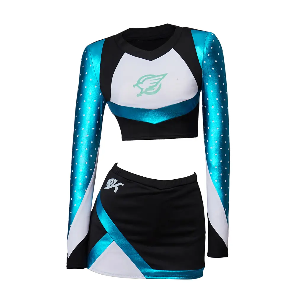 Women's Maddy Comfort-Fitted 2-Piece Cheerleader Dress Set - Crop Top & Pleated Skirt, Stage Costume, Halloween Costume, Cosplay Gear for High School-Themed Events, Costume Set, Women's Clothes