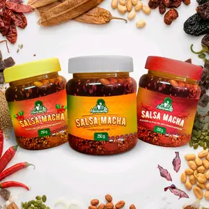 El Mexicanito: 3 Pack Combo Salsa Macha Chili Oil "Traditional,Cranberry And Chapulines"