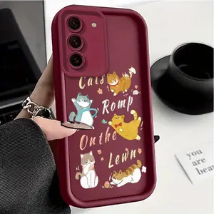1 Piece Chic A02s Romp Cats Case For Samsung A02s Made Of Silicone With Lightweight For Entertainment
