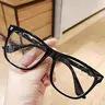 cod Unisex Full Rim Retro Square Eyeglass Frames - Classic Fashion Design, Lightweight Comfortable Fit, Blue Light Blocking Lenses, Plastic PC/Polycarbonate Build, Suitable for Daily & Outdoor Wear, Women's Glasses