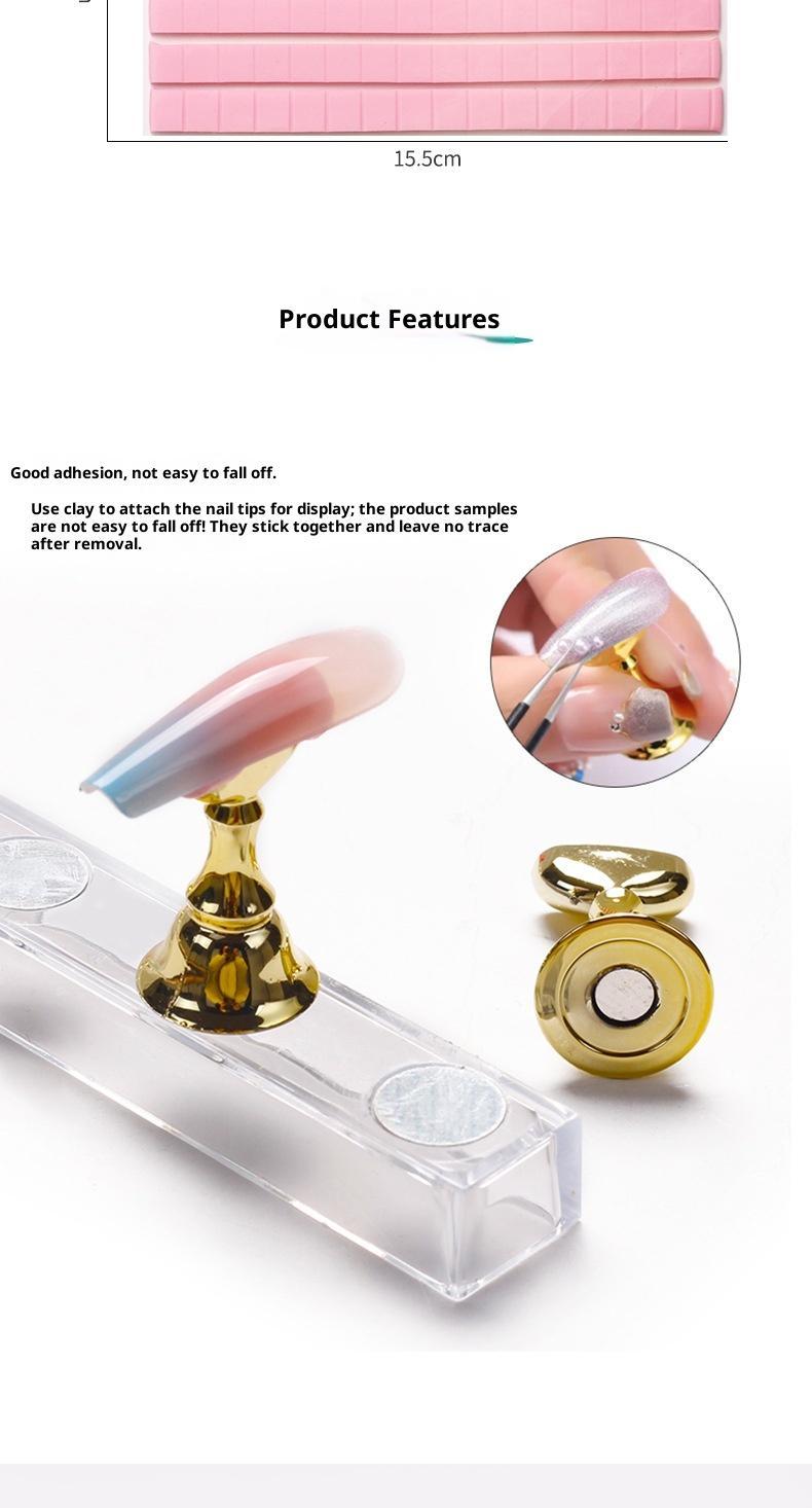 Nail practice tools 96 pieces/pack of clay nail plates, non marking putty, universal clay fixation builder gel brush trendy nail