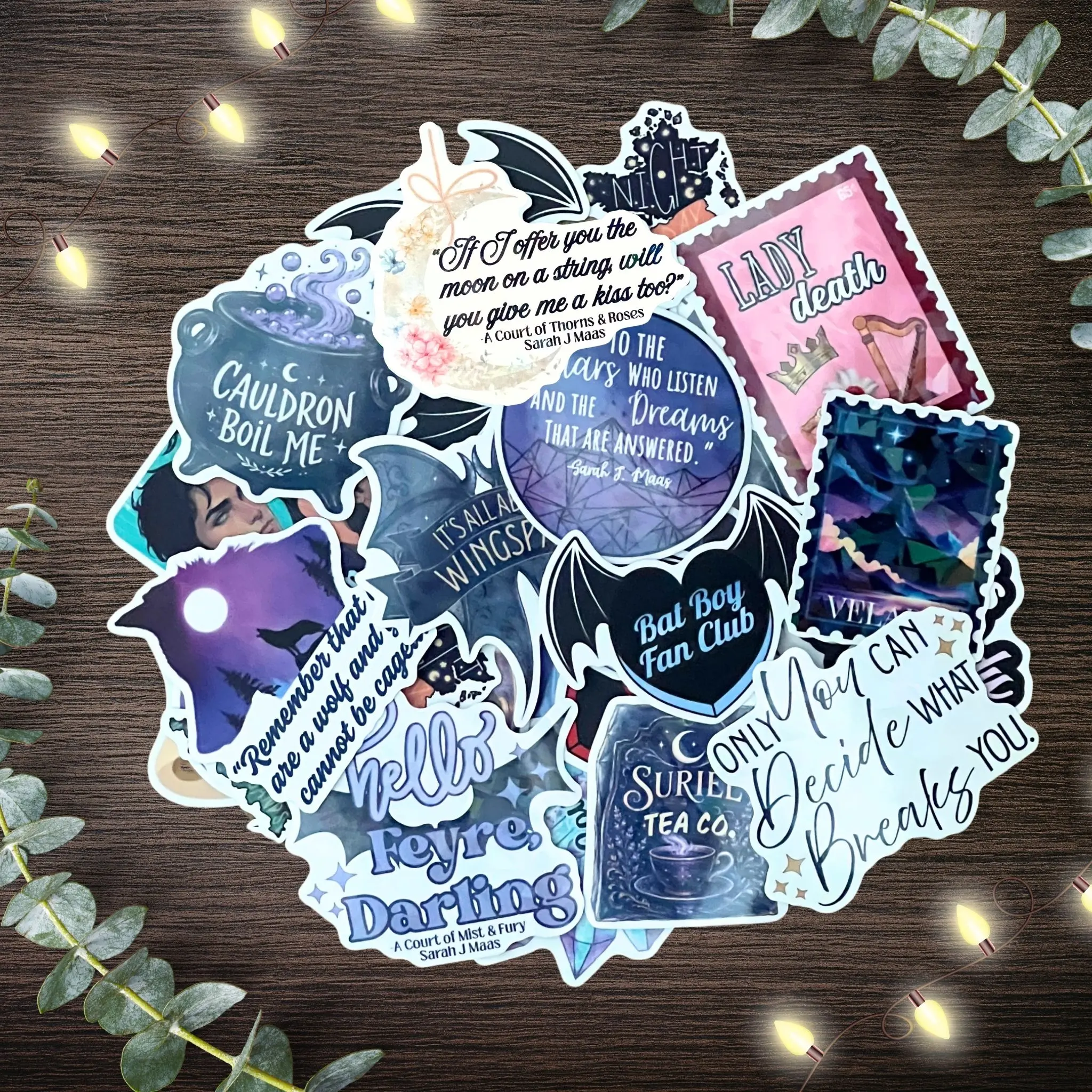 ACOTAR stickers for Romantasy Readers, Inspired by Sarah J Maas' A Court of Thorns and Roses