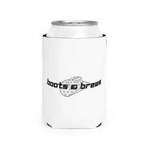 boots & brews Can Cooler Sleeve | Cowboy Boots Illustration, Beer Theme