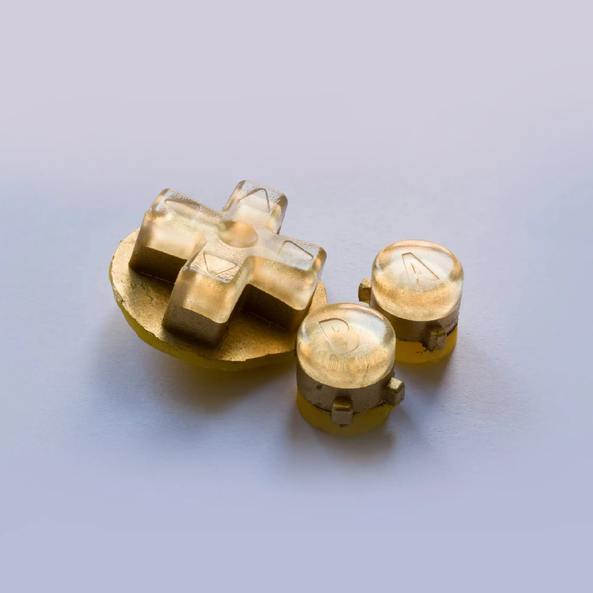 Game Boy Advance Custom Metallic Gold Buttons
