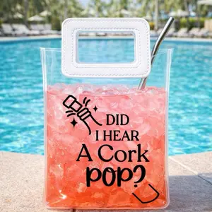 Did I Hear A Cork POP Beverage Bag with Straw Included - Perfect for Poolside Drinkware