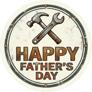 Happy Fathers Day Stickers - 72PCS 1.5" Rustic Fathers Day Envelope Seals Gift Tags Labels for Mechanic Handy Dad for Boxes Cards Gifts Bags Party Favors Decorations