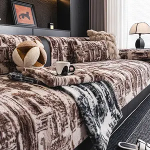 Three-Color Luxury Dustproof Sofa Cover, 1 Count Non-Slip Cushion, Pet-Friendly Soft Couch Sofa Protector, Suitable for Home Living Room Bedroom Office Dorm Hotel