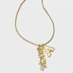 Bijoux Sport by Luv Aj MLB Gold Cubic Zirconia Charm Necklace - Arizona Diamondbacks: Brass Chain, 16" Length