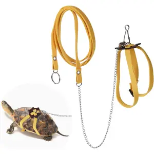 Turtle Leash,Training Harness for Tortoise,Adjustable Tortoise Leash,Supplies for Turtle, Suitable for Most Lizard Pets, Pet Toys (Small Size)
