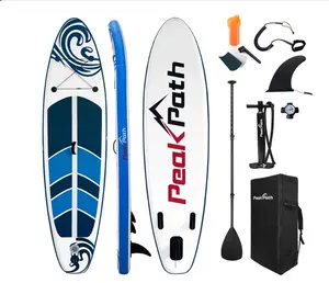 Inflatable Stand Up Paddle Board (6’’ Thick) with Premium SUP Accessories&Bag,Bottom Fin for Paddling,Surf Control,Non-Slip Deck,Leash,Paddle and Two-Way Hand Pump|Youth&Adult Standing Boat