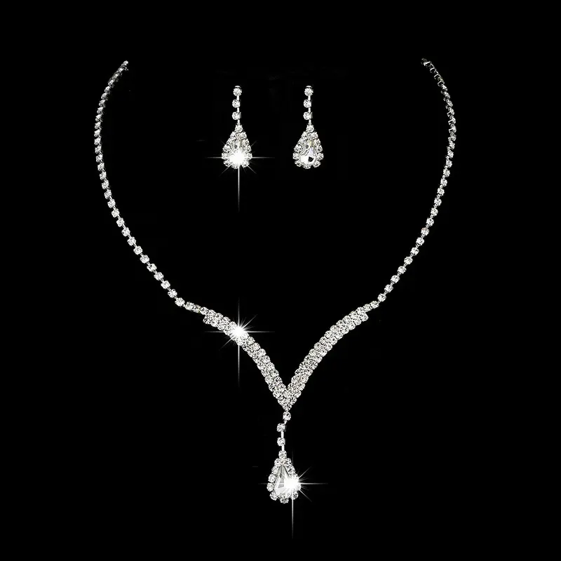 630 white necklace earring set