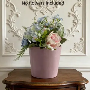 1count Bucket-Shape Storage Box, Floral Bouquet Packaging, Qixi Valentine's Gift Box, Ideal for Festival Decor and Celebrations