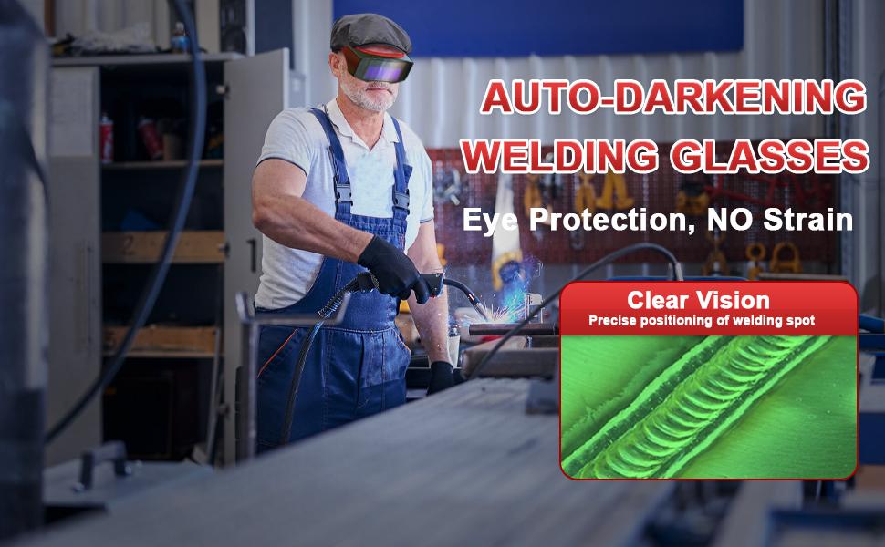 160Amp 3 IN 1 Welder, Flux Core Welder/Lift TIG/Stick Welding Machine, Auto Darkening Welding Glasses MIG Welder, Portable MINI Welder Machine 110V, Gasless MIG Welder with IGBT Inverter