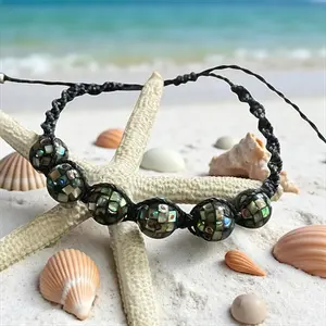 Abalone Macrame Bracelet/Anklet