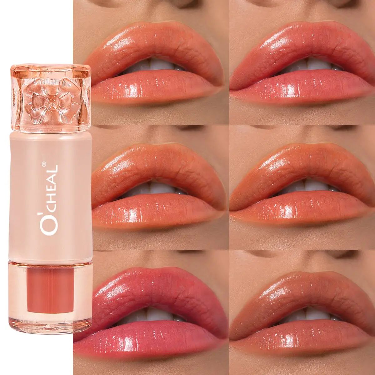 Long-Lasting Glossy Lip Tint, Hydrating Mirror Lip Gloss, Non-Sticky, Transfer-Proof, Plumping Lip Stain for Daily Makeup