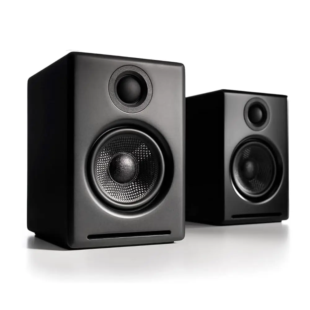 Audioengine A2+ 24 Bit Wireless Bluetooth Speakers - 60W Sound System for Computer Desktop, Smartphone Streaming, Plug-In Use, Custom Audio for Music and Gaming
