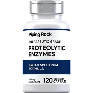Piping Rock Proteolytic Enzymes Supplement | 120 Capsules | Broad Spectrum Complex | Vegetarian, Non-GMO, Gluten Free