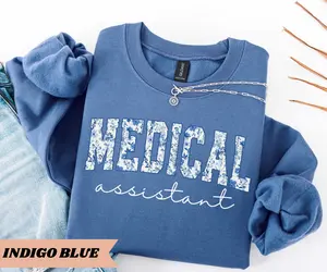 Medical Assistant Sweatshirt Or T-Shirt ,  MA T-Shirt , Nurse Appreciation Gift For Medical Assistant Graduation Nurses Week MA Nurse Cotton Fabric
