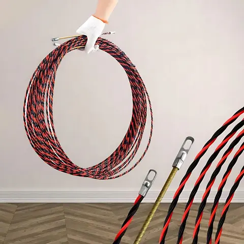 10m Flexible Wire Cable Fishing & Pulling Kit - Electrician Pipe Fishing Tool Set with Smooth Bending, Durable Build, Easy Operation, Adjustable Length for Cable Installation (Fits Multiple Pipe Types), 10 Meters