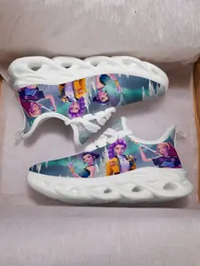 Unisex K-Pop Casual Sneakers, Breathable Textile Upper, Eva Sole, Above-Ankle Design, All-Season Comfort for Kids & Adults