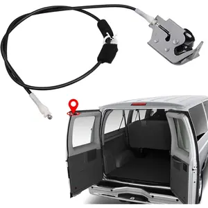 Rear Left Cargo Door Upper Latch with Cable Compatible with 1992-2014 Ford E150 E250 E350 E450 E550 Econoline Van Replaces 6C2Z-1543286-AA 6C2Z1543286AA Back Trunk Upper Door Latch Assembly
