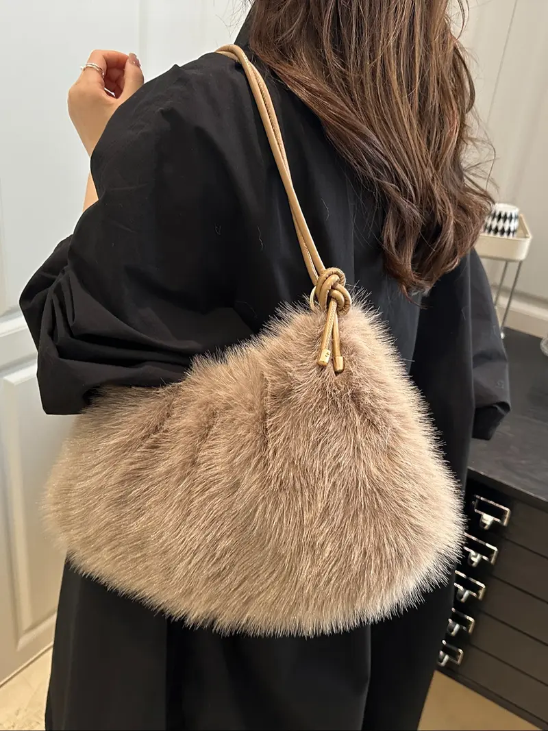 fluffy shoulder bag - TikTok Shop