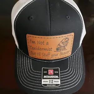 Richardson 112 with laser engraved leather patch