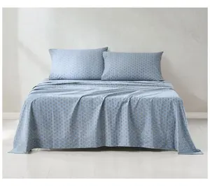 Lush Decor Freesia Cotton Sheet Set Blue 4-Piece Set Queen