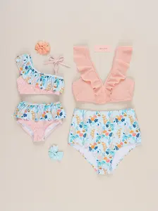 Mom & Me Pretty Poppy Two-Piece Ruffle Swimsuit