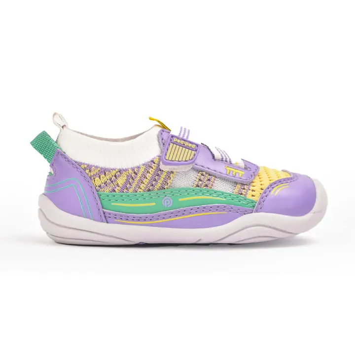 Pediped Jupiter Grip 'n' Go Purple Classic Sneakers - Lightweight Breathable Flexible for Healthy Foot Development