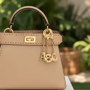 Bubble Initial Keychain Charm