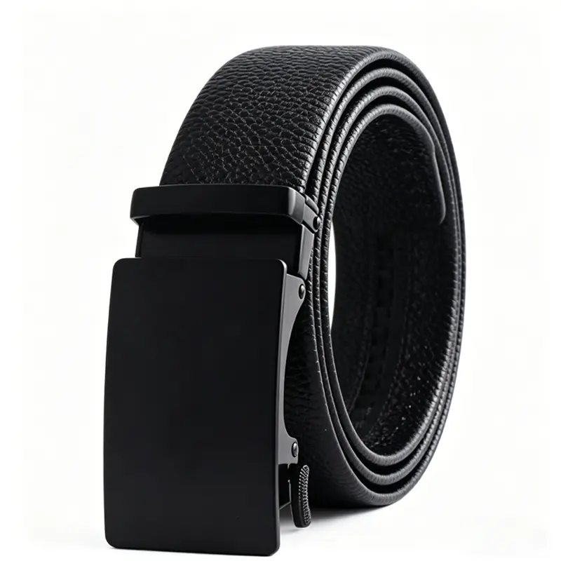 Men's Leather Belt—An Adjustable, Automatic-Buckle Dress Belt Suitable for Jeans, Trousers, and Business-Casual Attire. A Perfect Father's Day Gift—The Ideal Belt for Your Father, Husband, or Boyfriend.