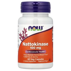 NOW Foods Nattokinase, 100 mg, 60 Veg Capsules