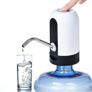 Water Dispenser for 5 Gallon Bottle - Rechargeable Water Pump for 5 Gal Jug, BPA-Free, Food Grade Silicone Hose, Stainless Steel Spout - 30-40 Days Battery Life, Easy One Switch Operation for Kitchen Outdoor Camping Office