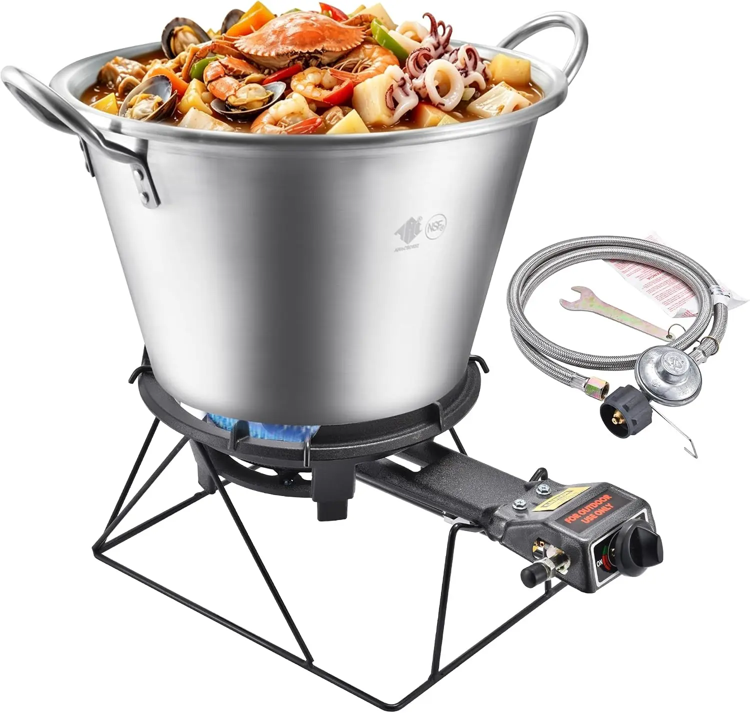ARC 41QT Mexican Cazo Set Outdoor Wok,30,000BTU Propane Burner With Stand