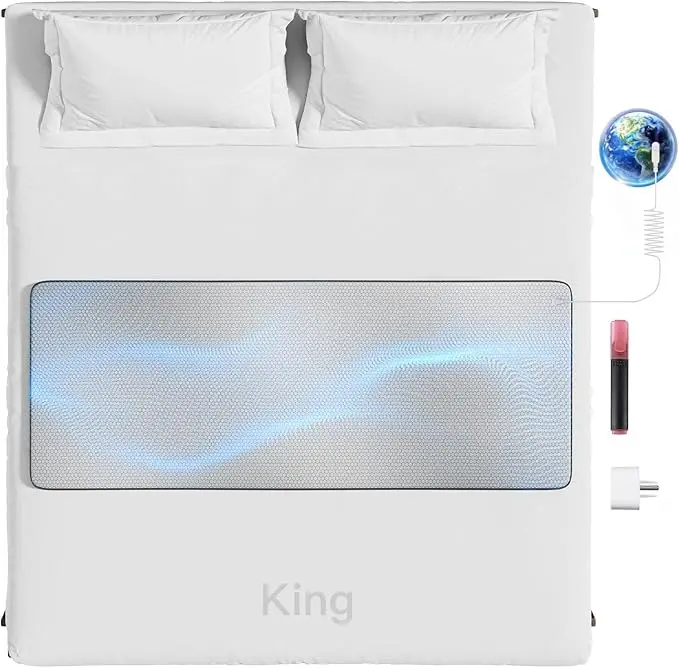 XKETA King-Size Grounding Bed Mat - Pure Silver Fiber & Organic Cotton, Dermatologically Tested, Reduces Anxiety Inflammation Pain, Boosts Energy, Includes Cord, Test Pen & Safety Adapter
