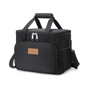 Lifewit Medium Lunch Bag Insulated Lunch Box Soft Cooler Cooling Tote for Adult Men Women, Black 12-Can (9L)